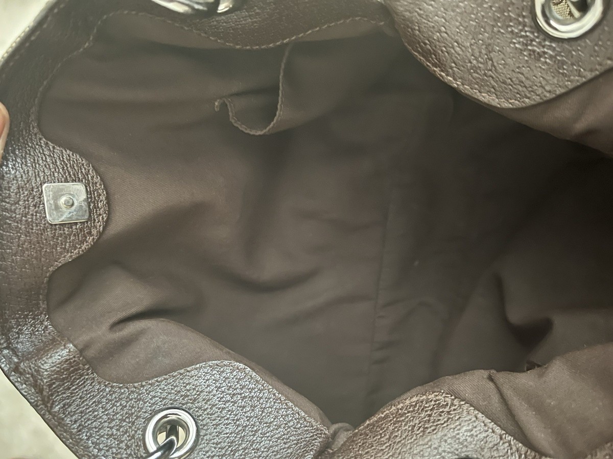 Gucci GG Pattern Beige/Brown Women’s Shoulder Bag Double Handles Inner Pockets View 4