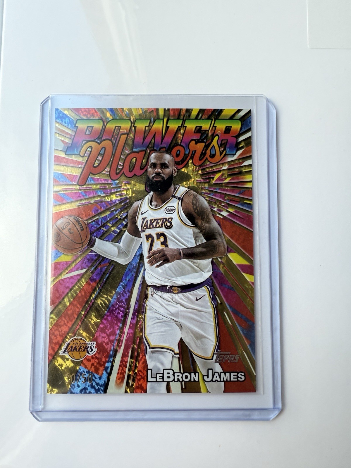 2025-26 Topps Power Players Gold Holofoil PP-7 Lebron James /50 Lakers NBA
