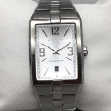 Kenneth Cole Watch Women KC3581 30mm Silver Tone Dial Date New Battery 7.75"