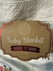 CHRISTMAS BABY BLANKET  REVERSES TO SHEPA 30 X 40” SANTA, REINDEERS & TREES — photo 2