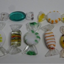 Vetro di Murano vintage pezzi caramelle vetro da studio x 7