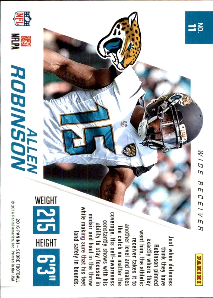 Allen Robinson 2016 Score #11 Jacksonville Jaguars FREE SHIPPING AutographDen - Image 2 of 2