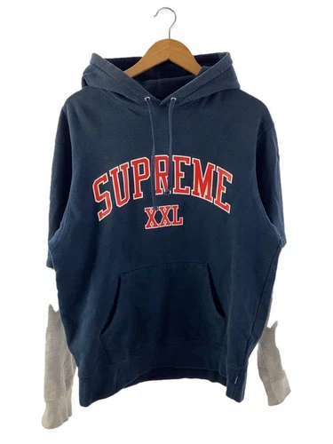 Sweat à capuche Supreme M coton bleu marine occasion