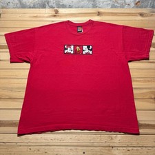 Vintage 90s Mickey Mouse Minnie Pluto Embroidered Disney T-Shirt Men's - Size XL