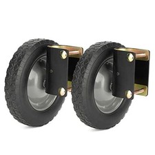 8 Inch Gate Wheel Gate Caster Kit with 1-5/8" Thru 2" 2 Pack Gemstone Black