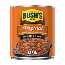 Large Canned Baked Beans in Tomato Sauce, 117 oz Bulk Can, Pantry Staple