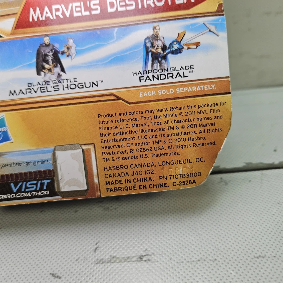 Figura de acción Hasbro Marvel Thor Mighty Avenger Destroyer Fire Blast 2011 3,75" Foto 4 de 4