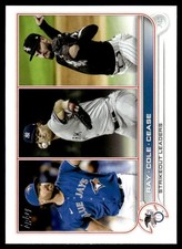 2022 Series one AL Strikeouts Leaders (Robbie Ray/Gerrit Cole/Dylan Cease) LL,