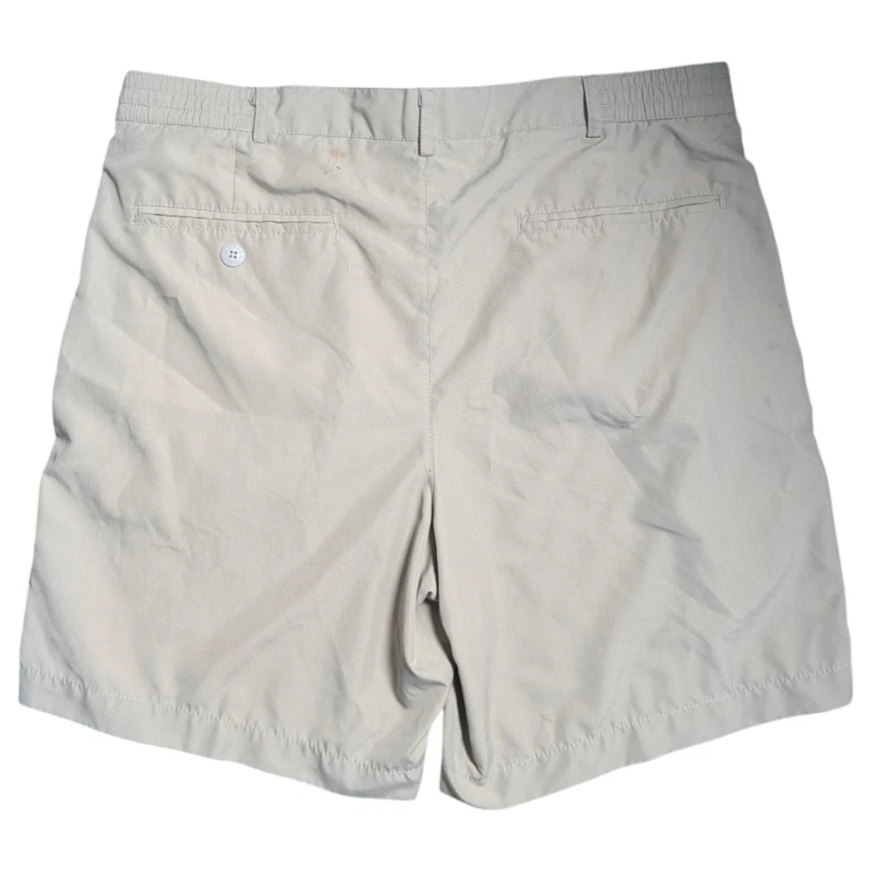 Pantalones Cortos Weekender Para Hombre 38 Frontales Planos Microfibra Plisados Bolsillos Informales Exterior Foto 2 de 4