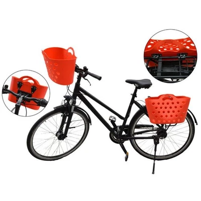 Shopper-Korb Lenker-Korb Schnell-Befestigung Fahrrad-Korb + Halterung Einkauf - Bild 1 von 3
