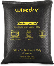 Wisedry 4 X 500 Grams [4.4 Lbs] Rechargeable Silica Gel Car Dehumidifier, Microw