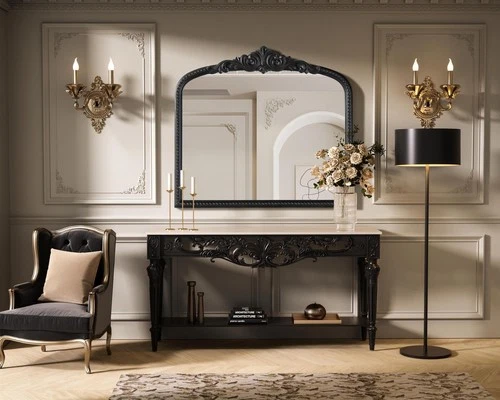 Elegant Decor Naomi Vintage Resin Mirror 33X30 in Vintage Bronze - Picture 2 of 7