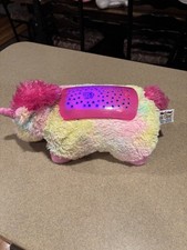 Pillow Pets Dream Lites Rainbow Unicorn Stuffed Animal Nightlight Starry Sky