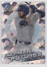 2021 Bowman Chrome 40-Man Futures Atomic Refractor /150 Austin Wells #FMF-22 uk2