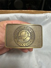 Vintage Puregro Pacific Guano Belt Buckle Centennial 1890 - 1990
