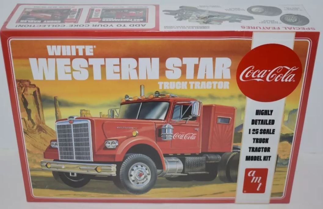 Camion miniature Western Star 6x4 AMT Coca-Cola kit de modélisme routier plastique échelle 1/25