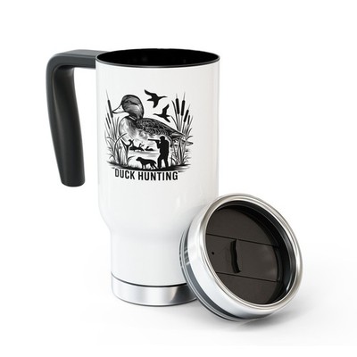 Duck Hunter Gifts for Men, Campfire Travel Mug for Hunter Dad