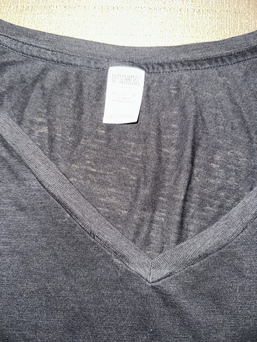 Victoria's Secret PINK XS Extra Small Long Sleeve T-Shirt Women's V Neck Black - Picture 3 of 4