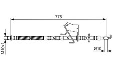 BOSCH Bremsschlauch 1 987 481 684 für PEUGEOT 508 SW 407 BlueHDi 180 HDi RXH C5