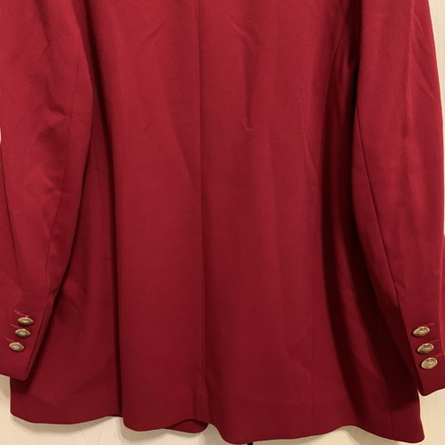 BASLER Women's Two-Button Lined Wool Blend Blazer Jacket Red Size 44 - Picture 7 of 19