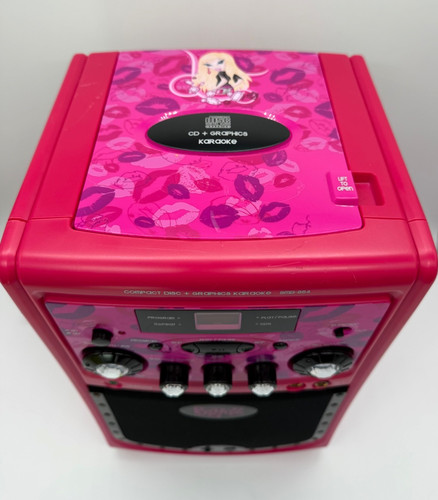 Vintage Bratz Pink Lips Flashing Lights CD Player + Karaoke SMB-864 No Mic