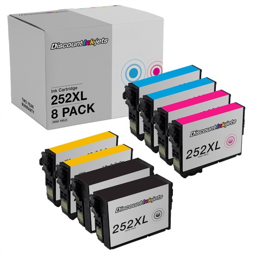 8PK T252XL120 T252XL220 T252XL320 T252XL420 for Epson 252XL Ink WorkForce WF3620 - 第 1/7 張圖片