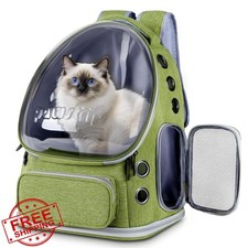 pawstrip Cat Backpack Carrier Green Large Space Bubble Window