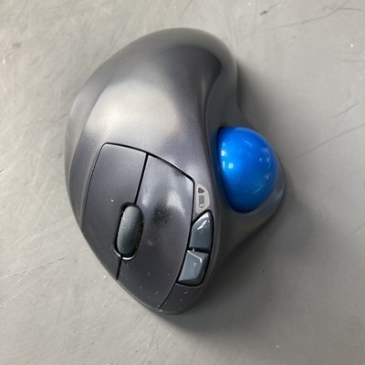 Logitech Logi M570 Wireless Trackball Mouse & Paired Receiver Blue Ball