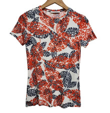 Carolina Herrera Tee Top Women Size XS Red Bl...
