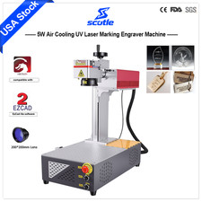Air Cooling 5W UV Laser Marking Engraver Machine For Glass Wood Metal Leather