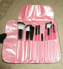 Make Up Brush Set: 10 Brushes in Carry Case