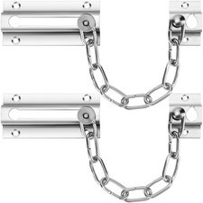 2 Pack Door Chain Lock Stainless Steel Locks Inside Thickened 12 Screws
