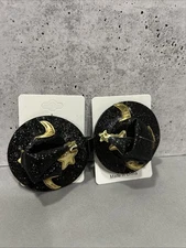 Unique Bargains Halloween Star with Hat Design Duckbill Clip 2 Pc