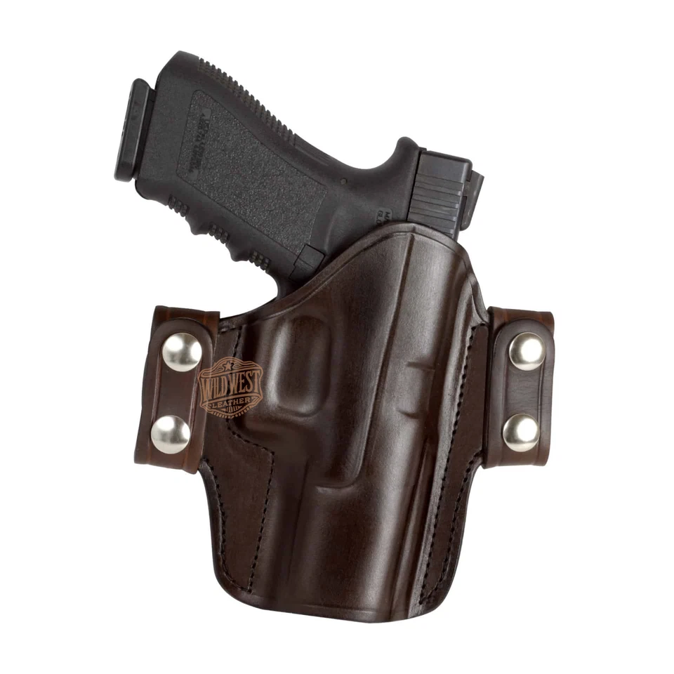 Leather OWB Holster – Open Top, Snap-On Retention Choose Model - Image 4 of 4