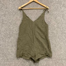 Subtitled Playsuit Womens Size Medium Khaki G...