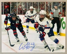 CAROLINE HARVEY AUTOGRAPH 8x10 PHOTO TEAM USA WOMENS HOCKEY #3