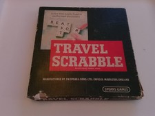 🎲 Vintage Travel Scrabble in Box Spears Games Complete
