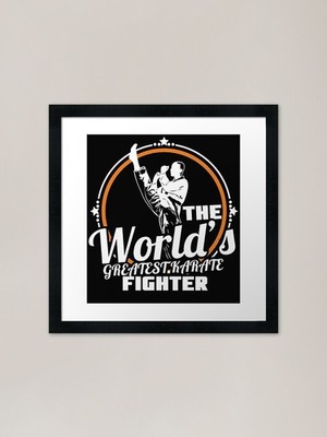 Die Welt großer Karate Kämpfer Rahmen gerahmtes Wandbild Poster Leinwanddruck Bild