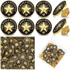 Yunlly 100 Pcs Employee of The Month Lapel Pins Recognition Employee Star App...