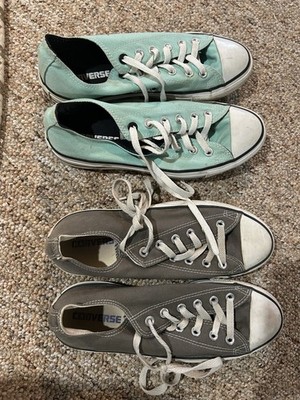 Converse All Star Chuck Taylor Low Top Unisex Classic Sneaker - 2 Pairs W9/M7