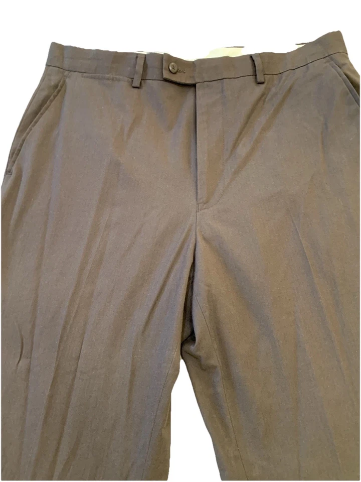 深棕色男式 Louis Raphael 34X30 正装裤子休闲裤 — 第 2/4 张图片