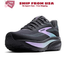Brooks Women's Ghost 17 Grey/Blue/Purple Athletic Lace Up Shoes- Medium/B