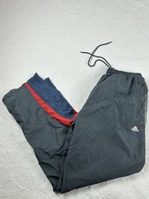 Vintage Y2K Adidas Windbreaker Lined Track Pants Size L Baggy