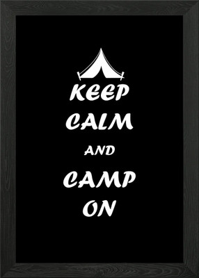 Kepp calm and camp on Framed Wall Art Poster Canvas Print Picture