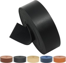 ABIDISO Faux Leather Strap 1 Inch Wide 90 Inches Long Strip, Black