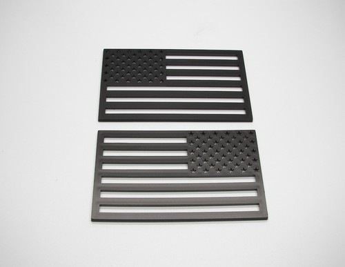 AMERICAN TACTICAL FLAG SET ABS DURABLE PLASTIC 3D LARGE CAR EMBLEM DECAL 5"X3" - Picture 2 of 24