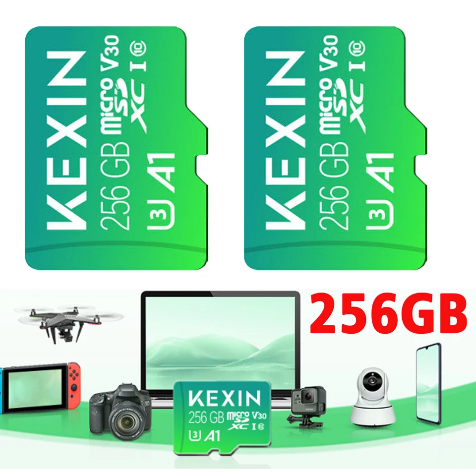1-5PCS 256G Micro SD Cards SD Card V30 U3 TF Memory Card For GOPro Nintendo - Image 2 of 4