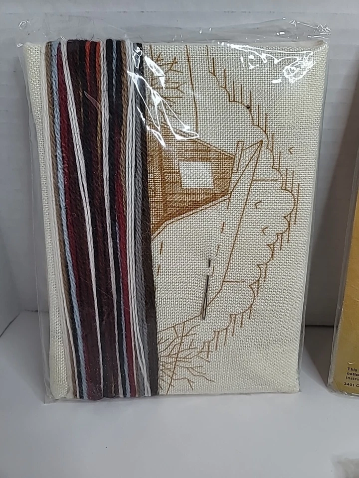 3 kits de punto de cruz contados diseños de puesta de sol de costura de Jiffy vintage escenas de granero  Foto 3 de 4