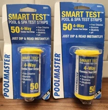 2 Pack Poolmaster 22211 Smart Test 4-Way Pool and Spa Test Strips - 50Ct Each