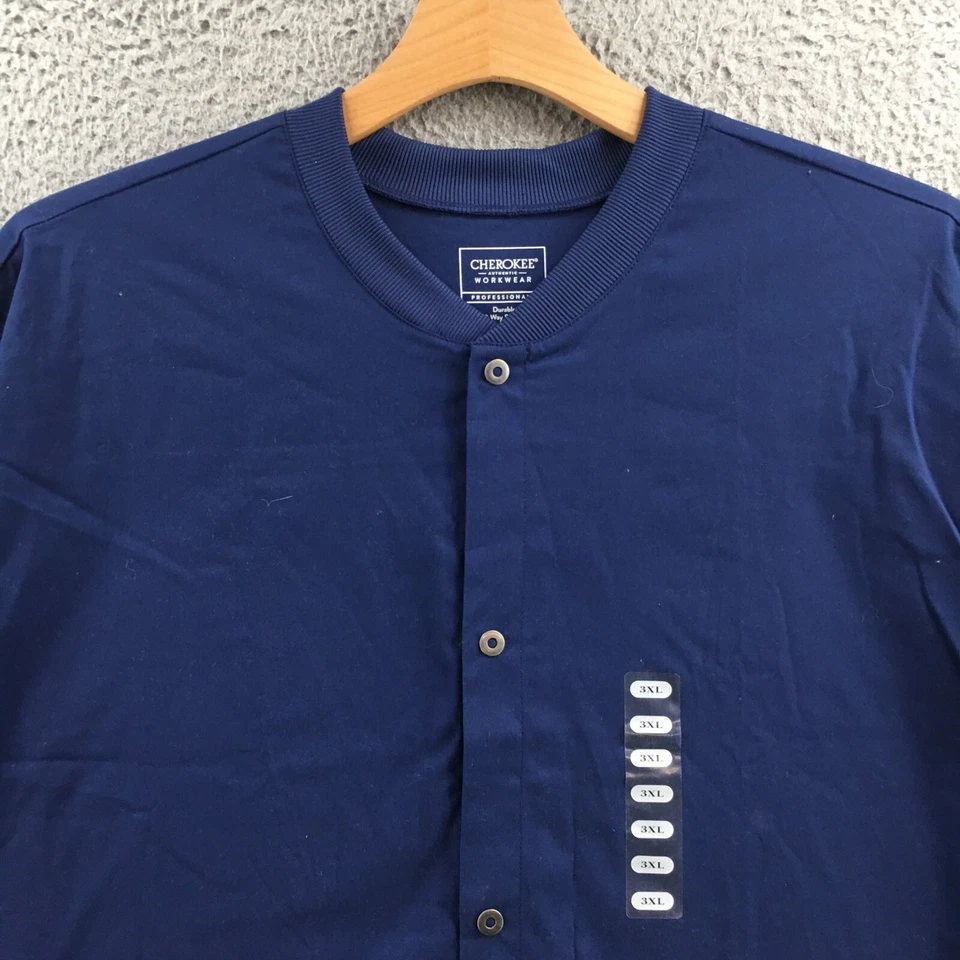 Chaqueta Cherokee Workwear Professionals WW360 para Hombres 3XL Azul Frontal a Presión NUEVA Foto 2 de 4